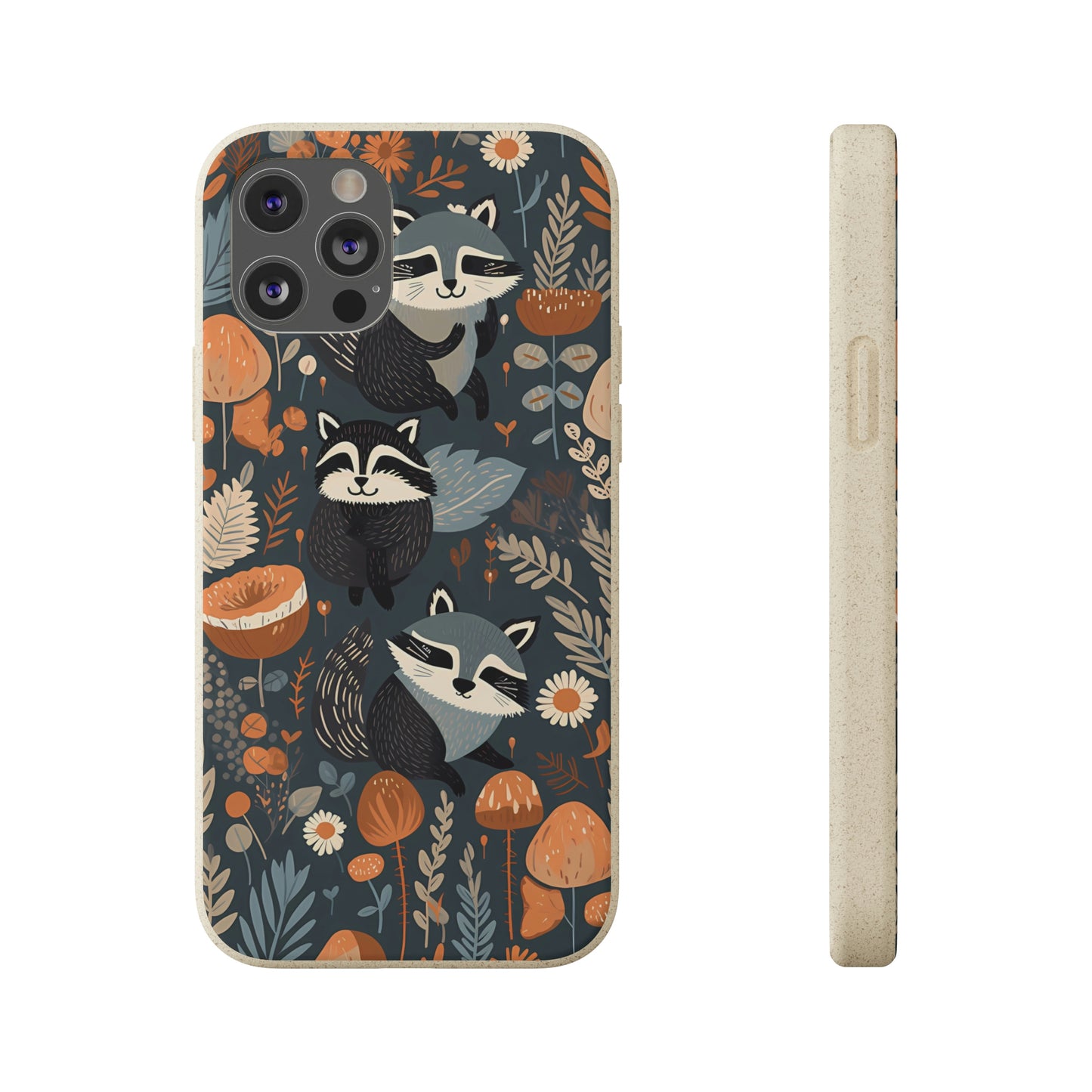 Raccoons and Plants | Biodegradable iPhone Case