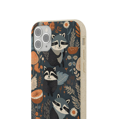 Raccoons and Plants | Biodegradable iPhone Case