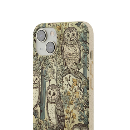 Cottagecore Owls in a Forest | Biodegradable iPhone Case