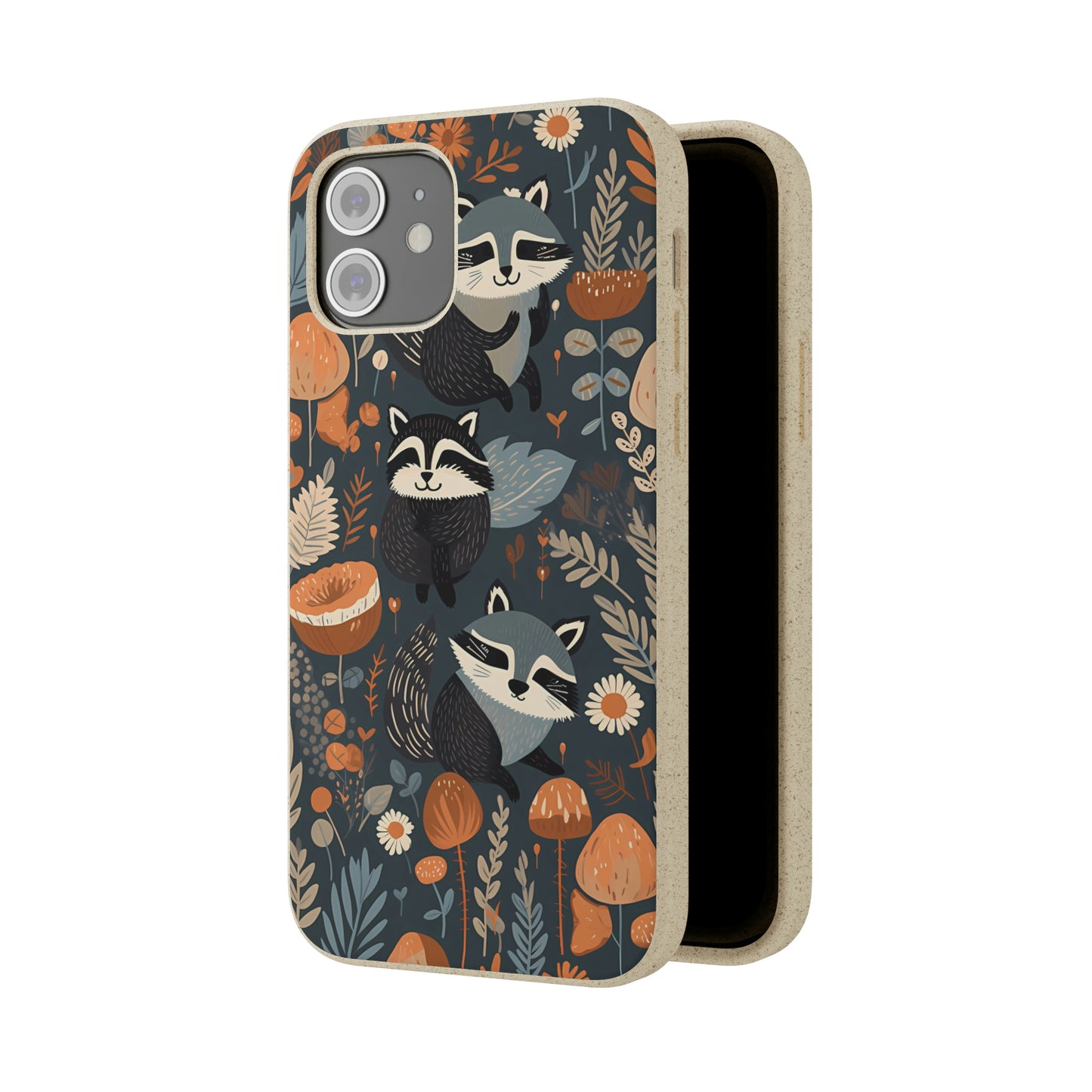 Raccoons and Plants | Biodegradable iPhone Case