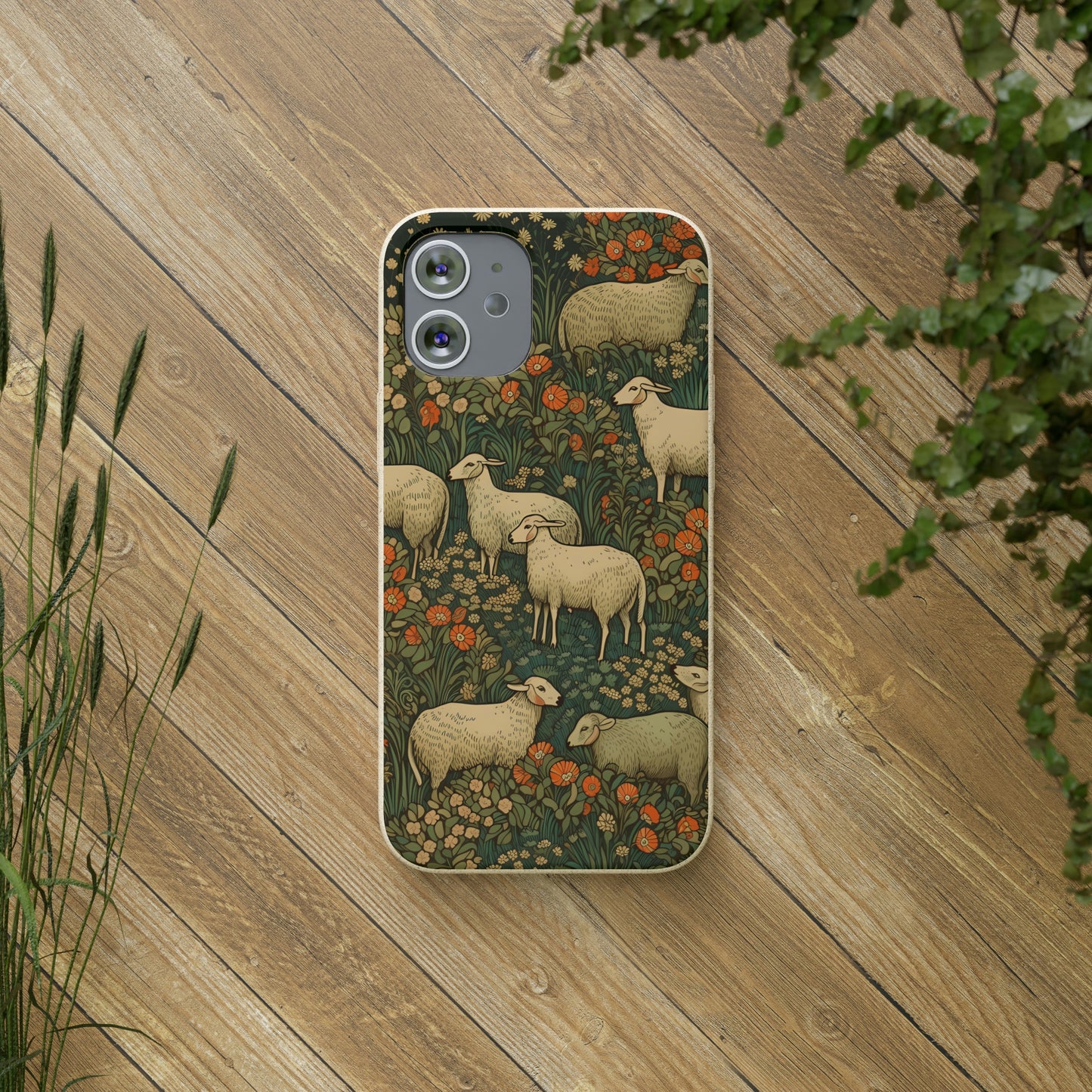 Cottagecore Sheep in a Meadow | Biodegradable iPhone Case