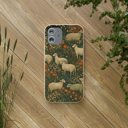 Cottagecore Sheep in a Meadow | Biodegradable iPhone Case