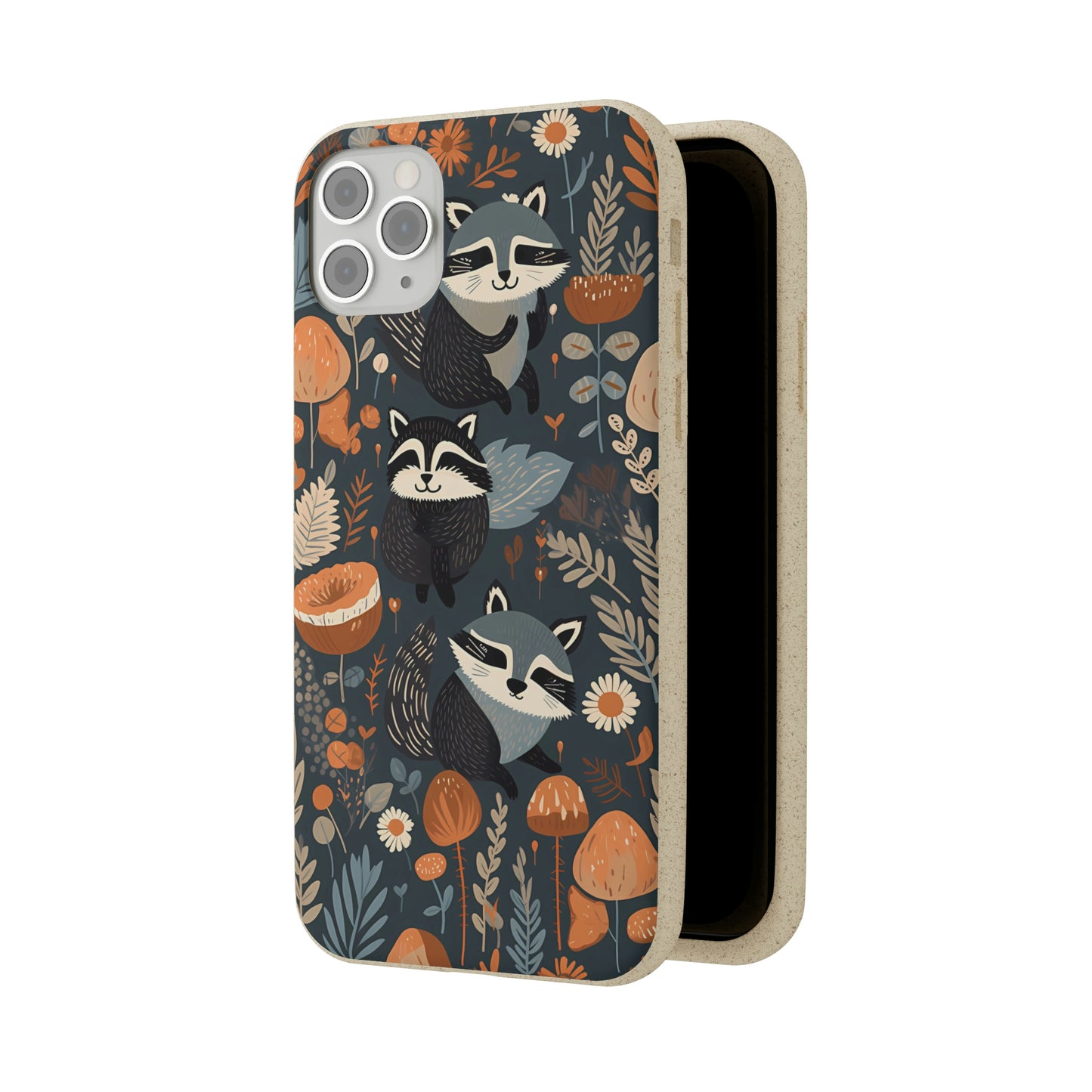 Raccoons and Plants | Biodegradable iPhone Case