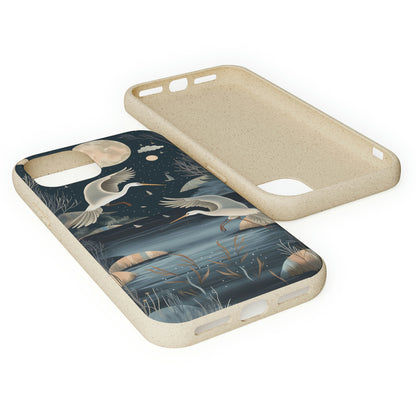 Herons Flying Over a Pond | Biodegradable iPhone Case