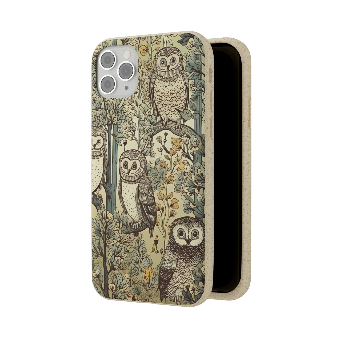 Cottagecore Owls in a Forest | Biodegradable iPhone Case