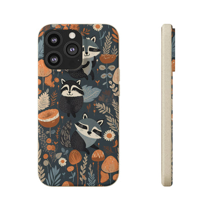 Raccoons and Plants | Biodegradable iPhone Case