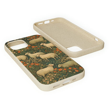 Cottagecore Sheep in a Meadow | Biodegradable iPhone Case