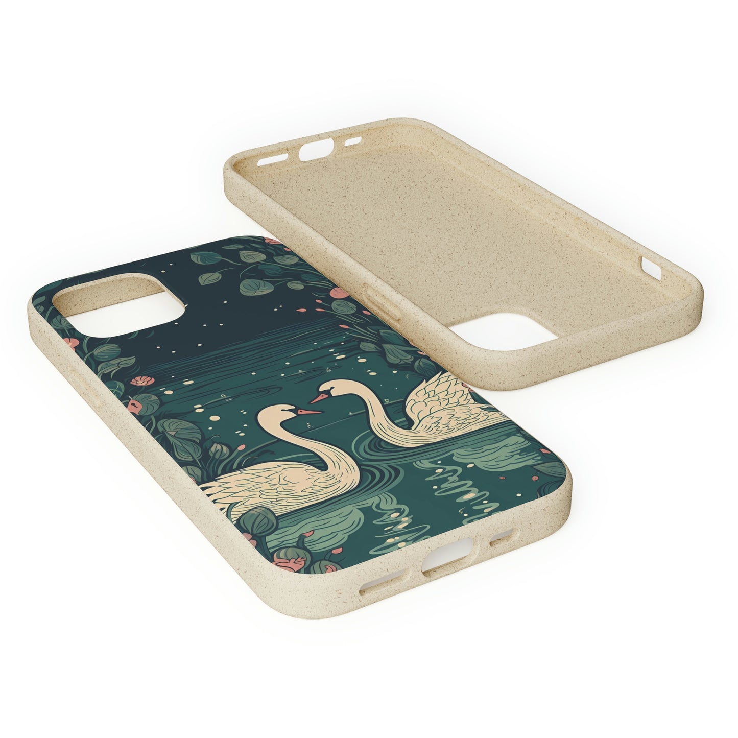 Romantic Swans on a Pond | Biodegradable iPhone Case