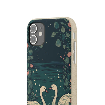 Romantic Swans on a Pond | Biodegradable iPhone Case