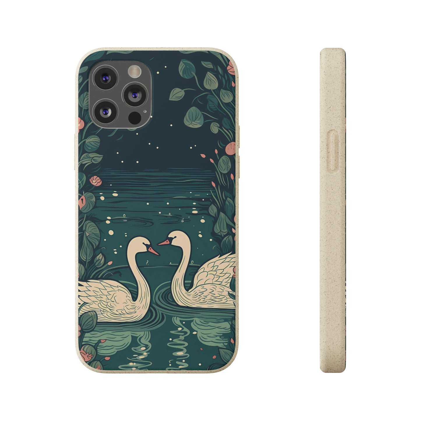 Romantic Swans on a Pond | Biodegradable iPhone Case