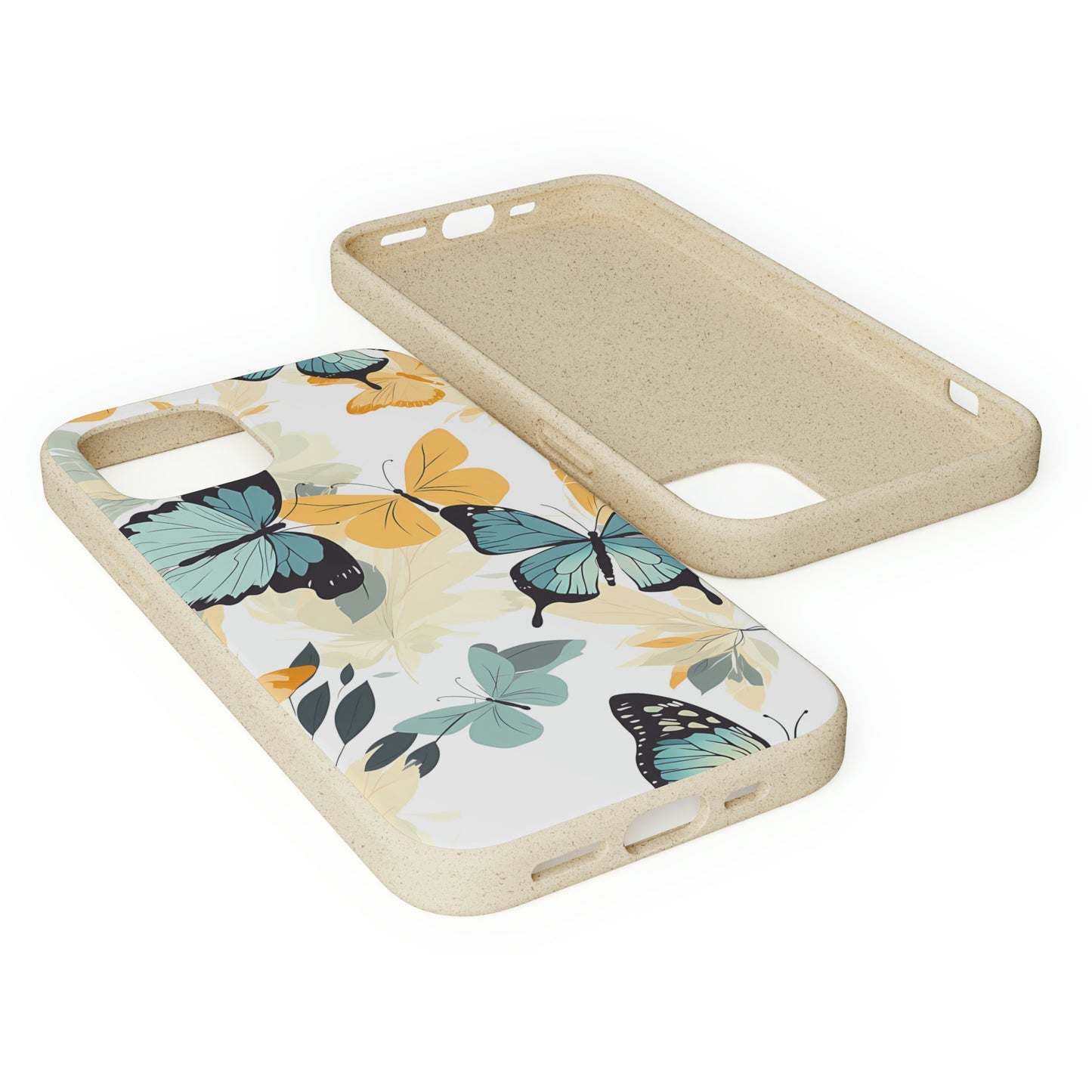 Blue and Yellow Butterflies | Biodegradable iPhone Case