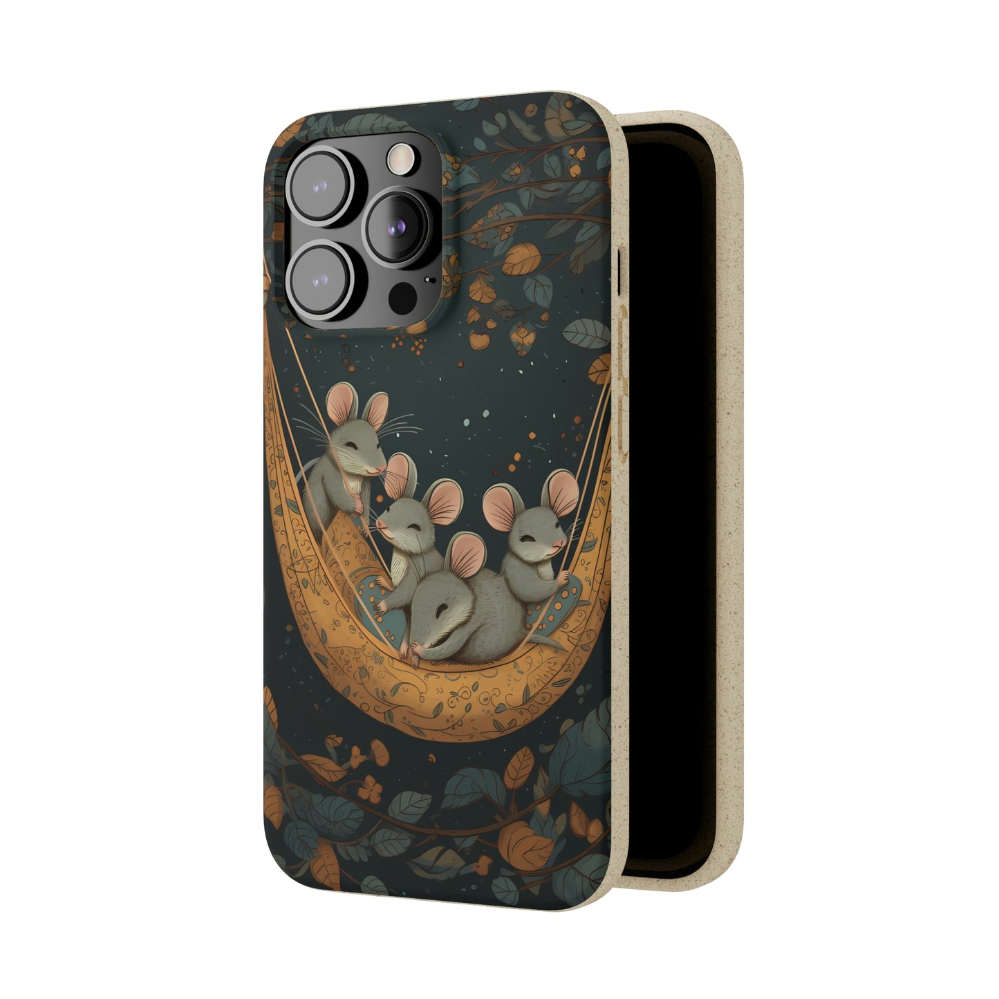 Cottagecore Field Mice in a Hammock | Biodegradable iPhone Case