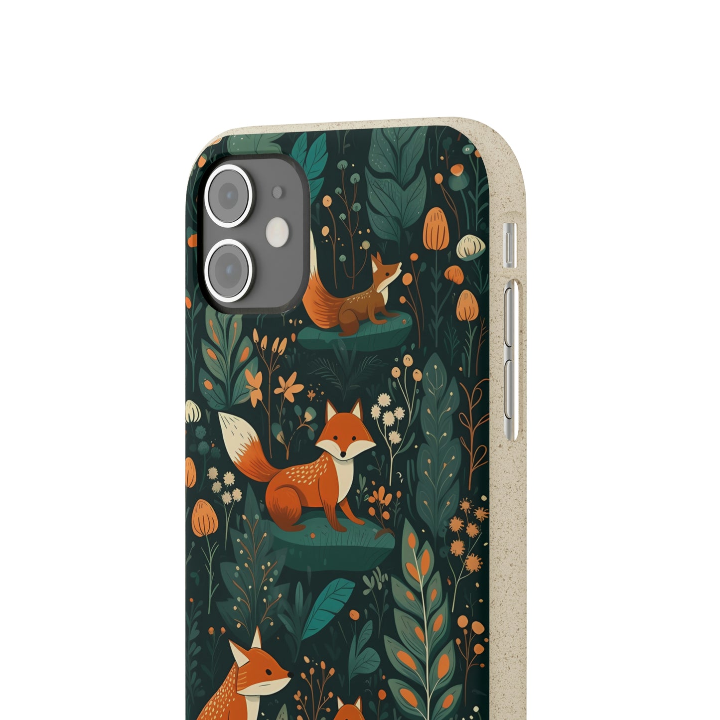 Cottagecore Foxes in a Forest | Biodegradable iPhone Case