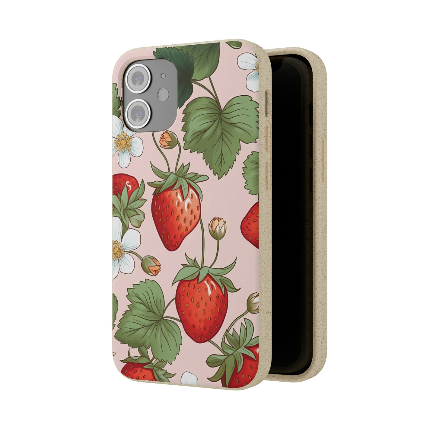 Cottagecore Strawberries | Biodegradable iPhone Case