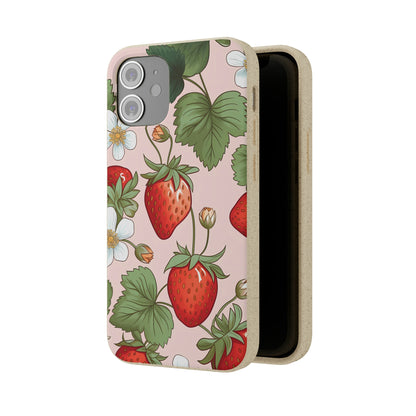 Cottagecore Strawberries | Biodegradable iPhone Case