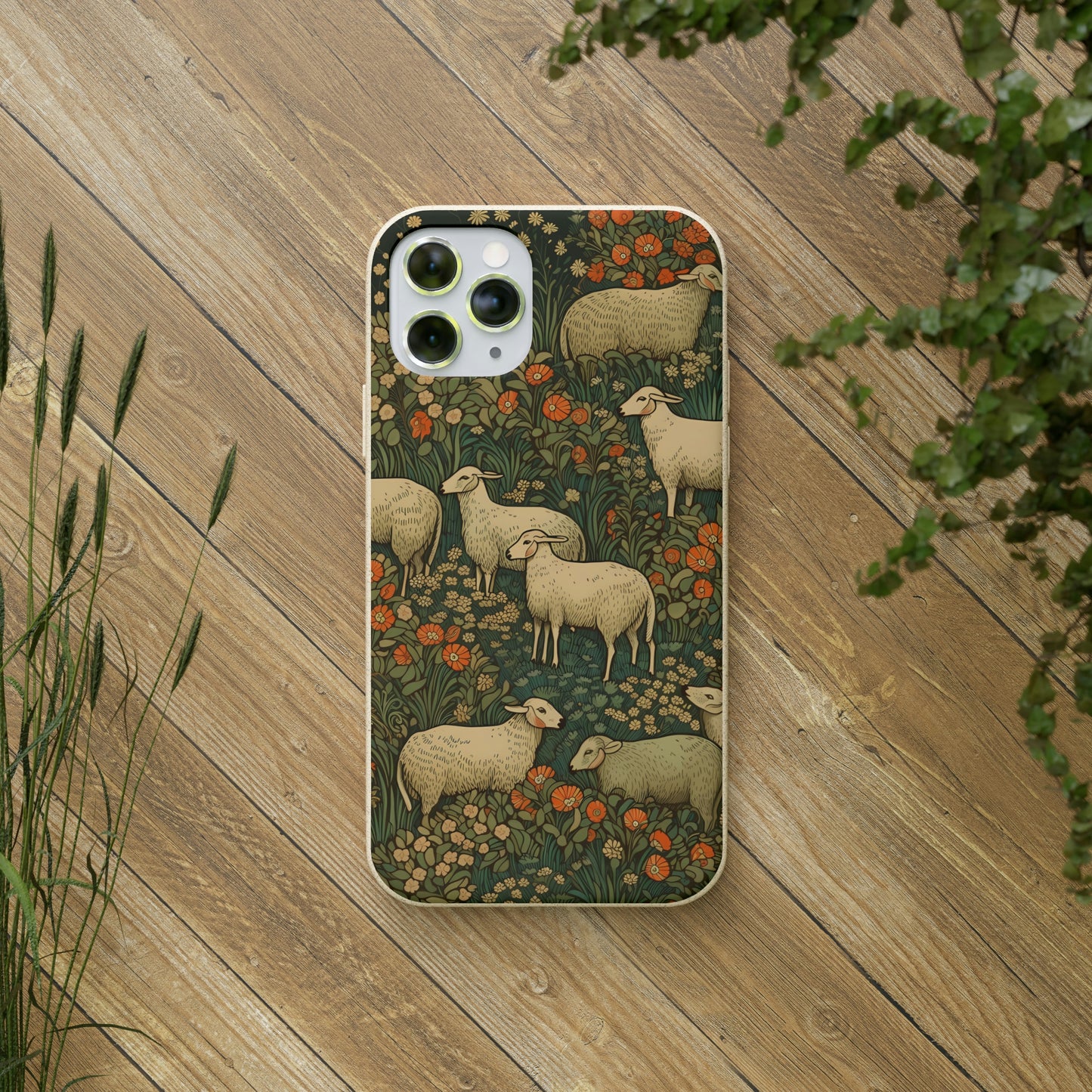 Cottagecore Sheep in a Meadow | Biodegradable iPhone Case