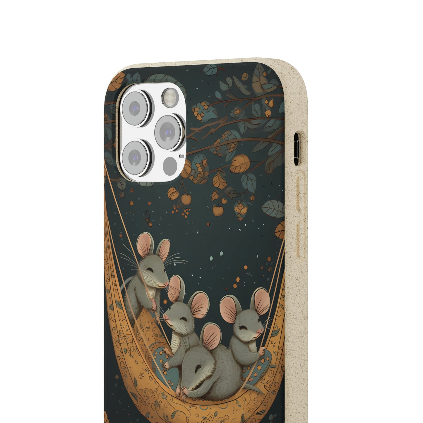 Cottagecore Field Mice in a Hammock | Biodegradable iPhone Case