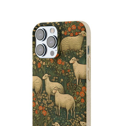 Cottagecore Sheep in a Meadow | Biodegradable iPhone Case