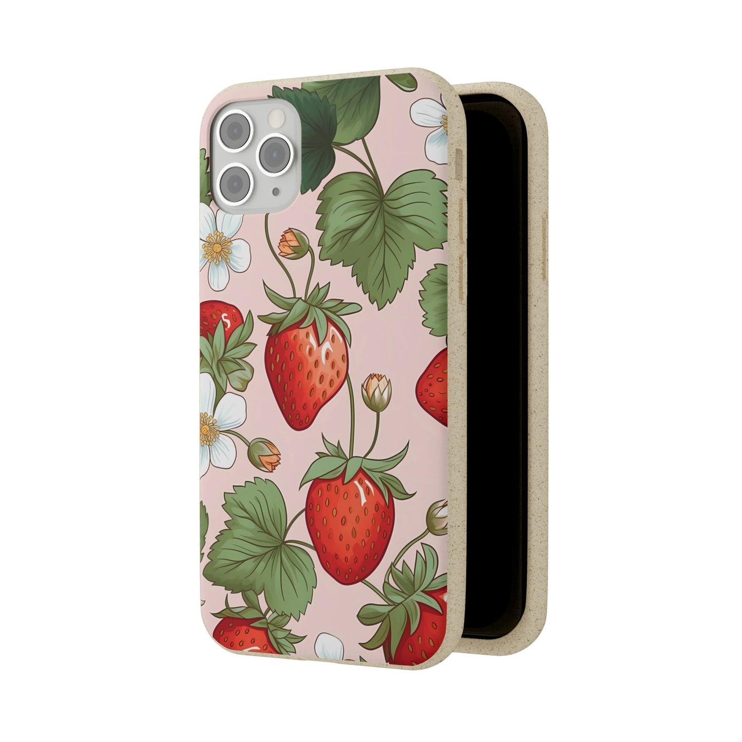 Cottagecore Strawberries | Biodegradable iPhone Case