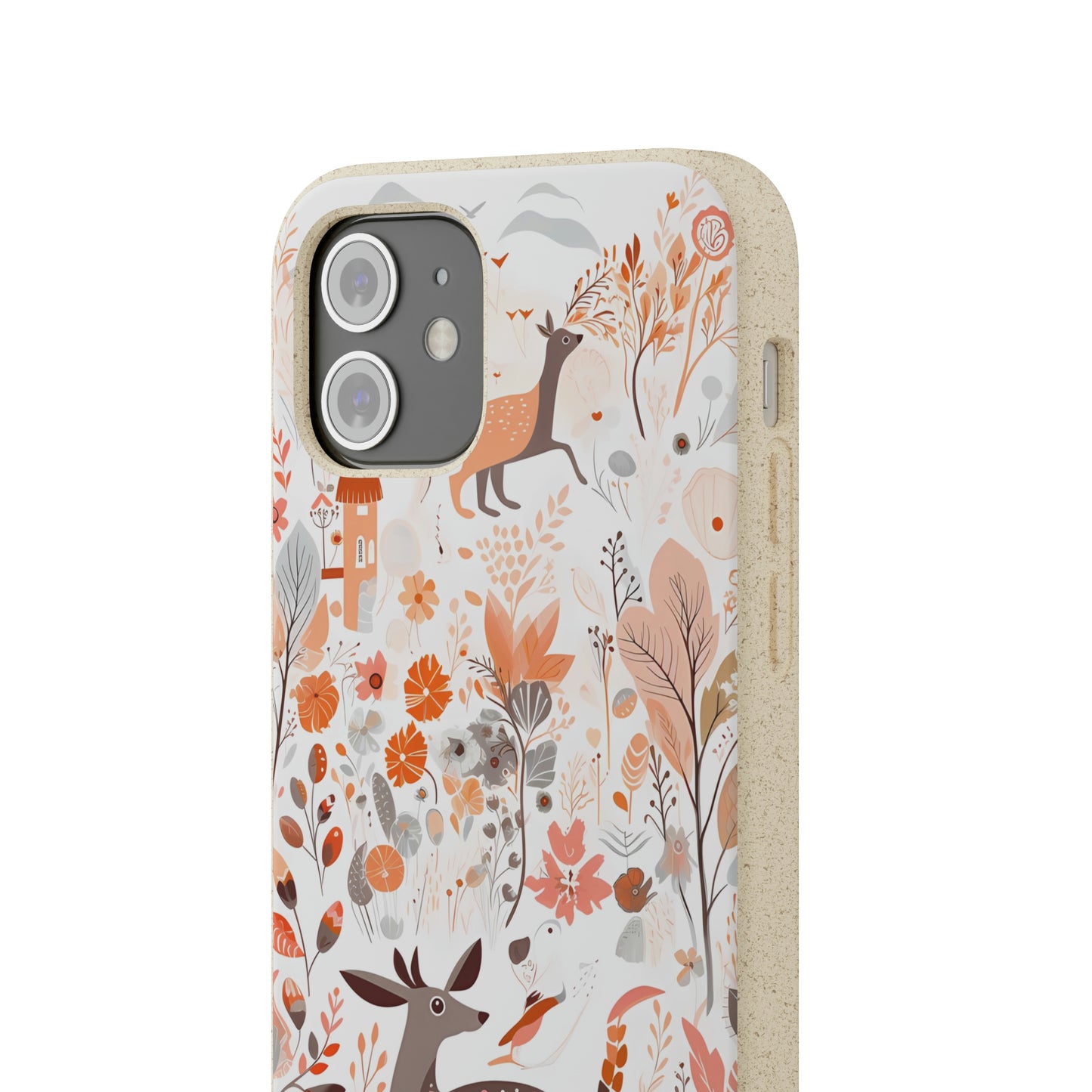 Cottagecore Field with Deer | Biodegradable iPhone Case