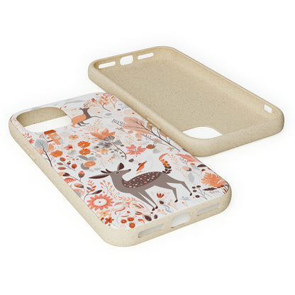 Cottagecore Field with Deer | Biodegradable iPhone Case