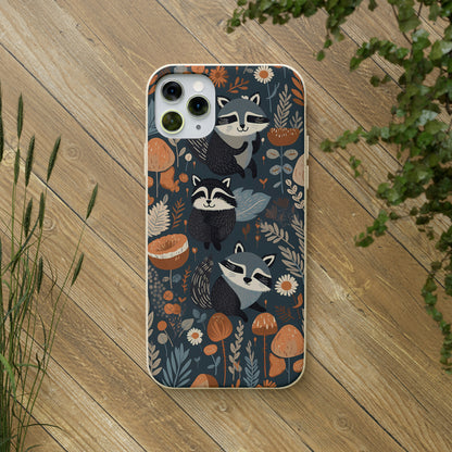 Raccoons and Plants | Biodegradable iPhone Case