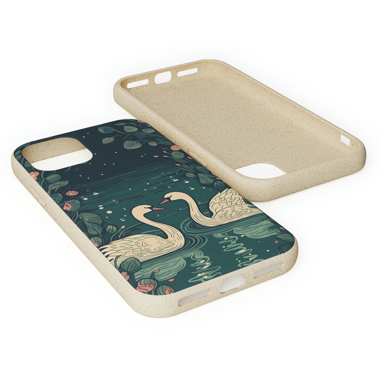 Romantic Swans on a Pond | Biodegradable iPhone Case