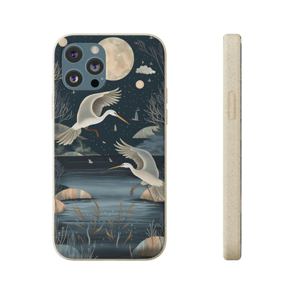 Herons Flying Over a Pond | Biodegradable iPhone Case