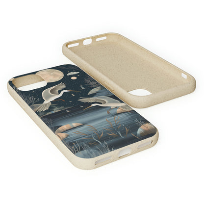 Herons Flying Over a Pond | Biodegradable iPhone Case