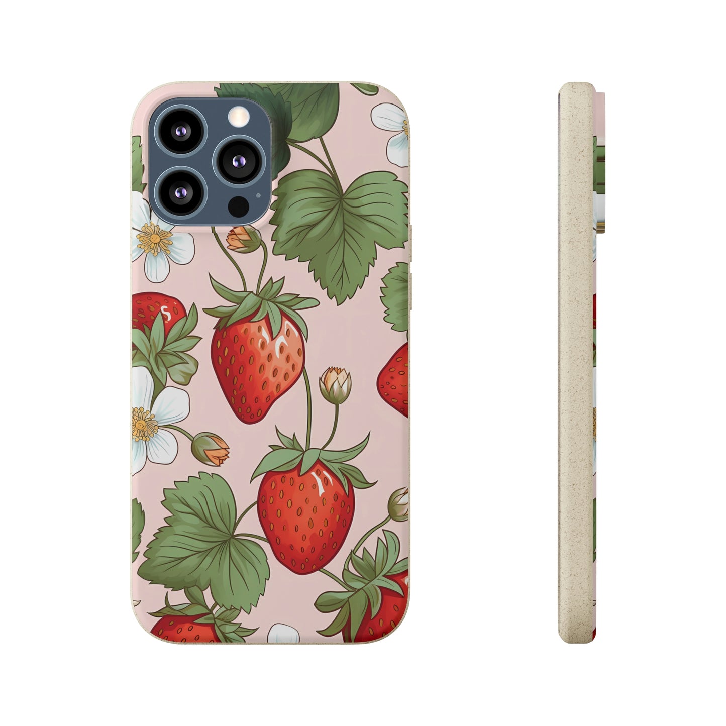 Cottagecore Strawberries | Biodegradable iPhone Case