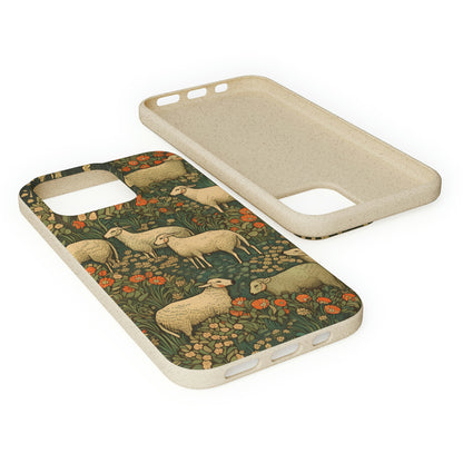 Cottagecore Sheep in a Meadow | Biodegradable iPhone Case