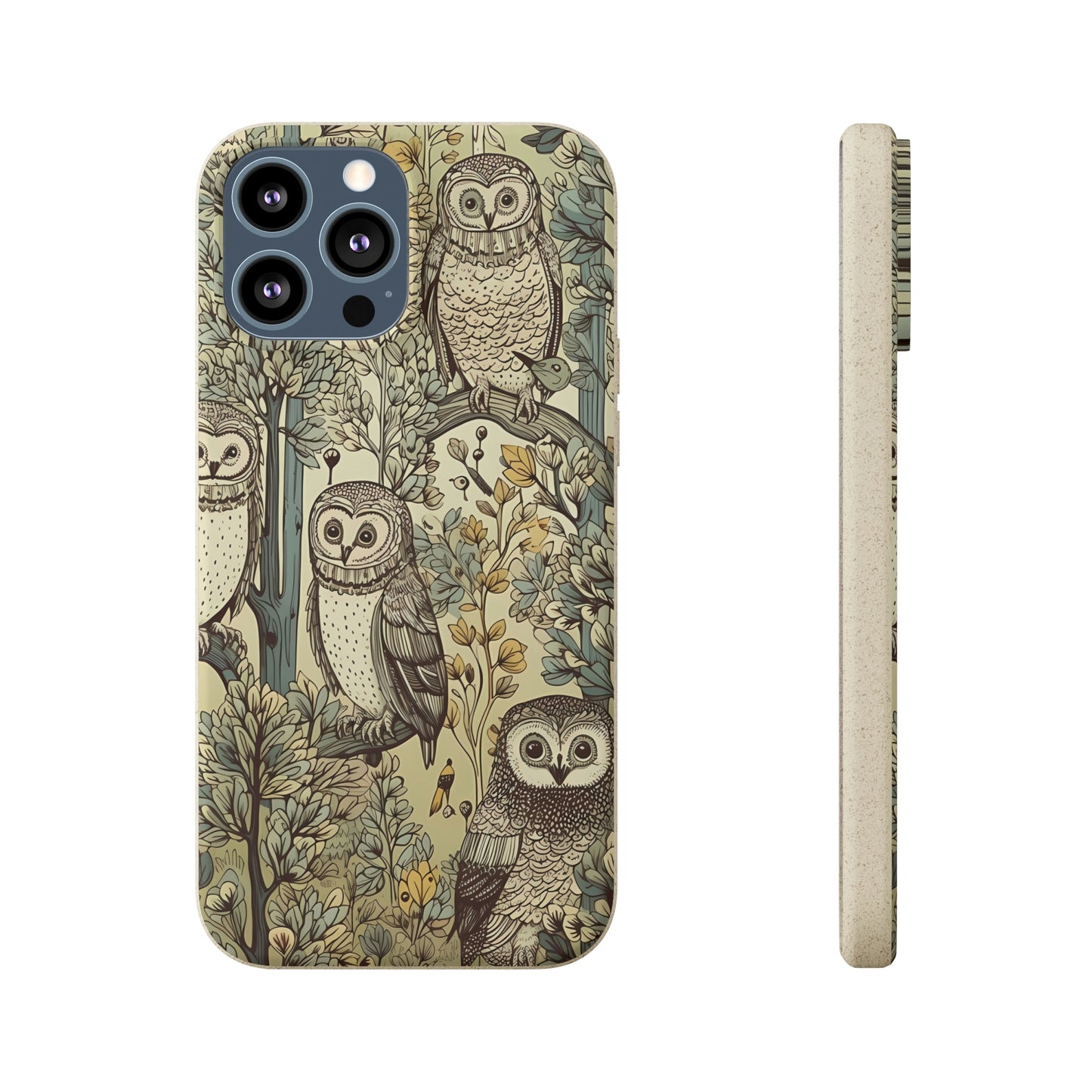 Cottagecore Owls in a Forest | Biodegradable iPhone Case