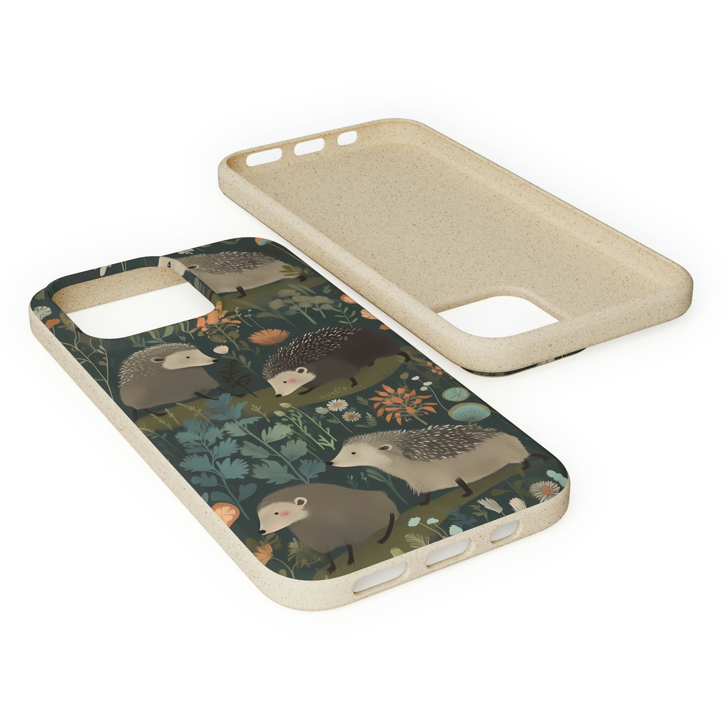 Cute Cottagecore Hedgehogs | Biodegradable iPhone Case
