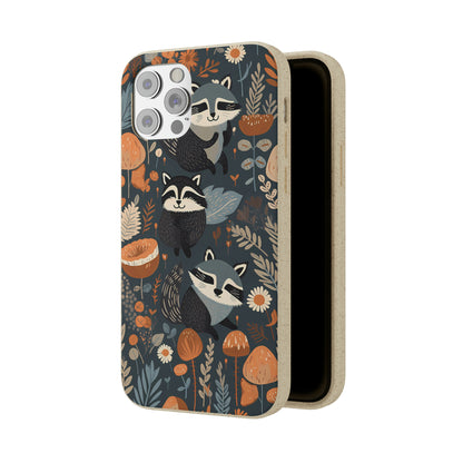 Raccoons and Plants | Biodegradable iPhone Case