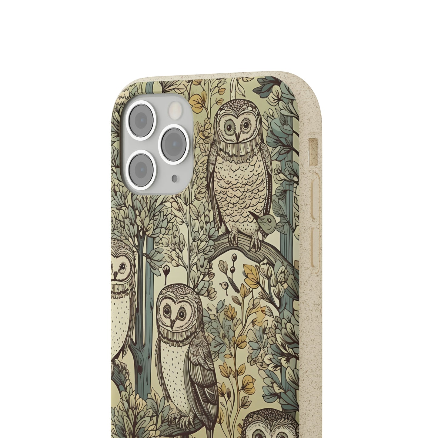 Cottagecore Owls in a Forest | Biodegradable iPhone Case