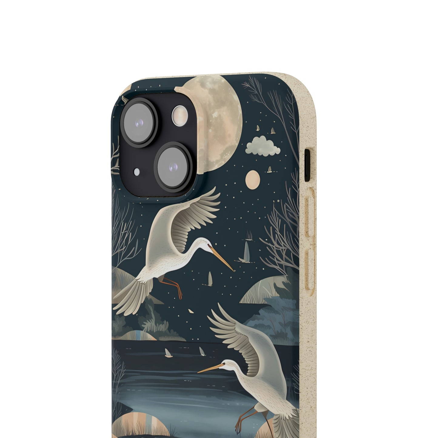 Herons Flying Over a Pond | Biodegradable iPhone Case