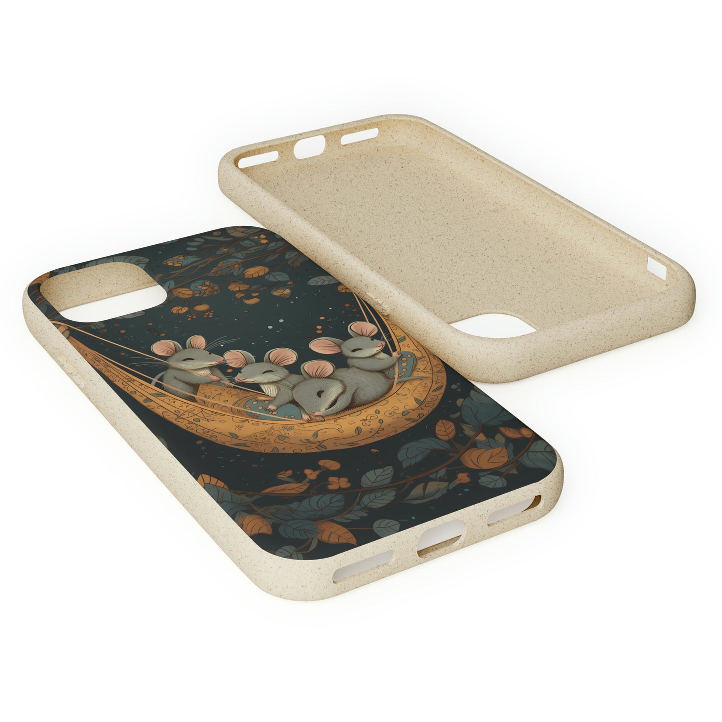 Cottagecore Field Mice in a Hammock | Biodegradable iPhone Case