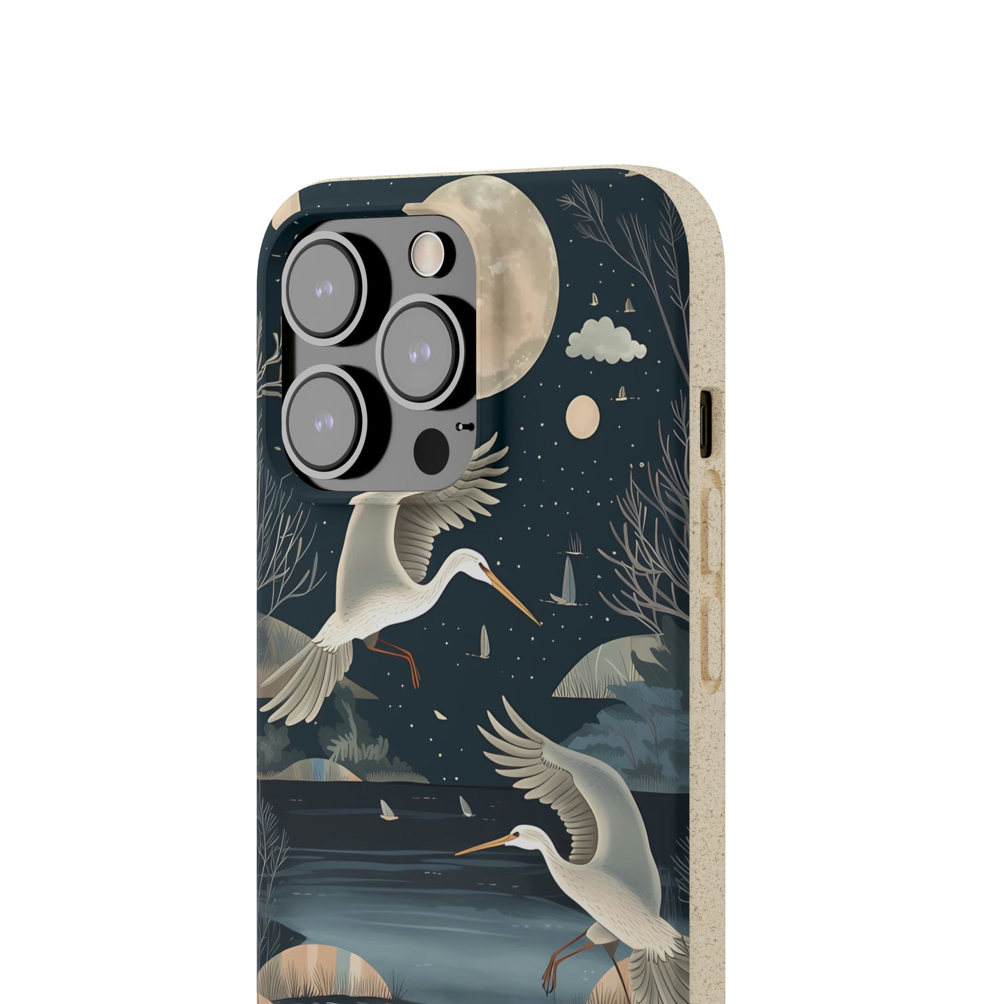 Herons Flying Over a Pond | Biodegradable iPhone Case