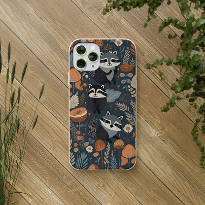 Raccoons and Plants | Biodegradable iPhone Case