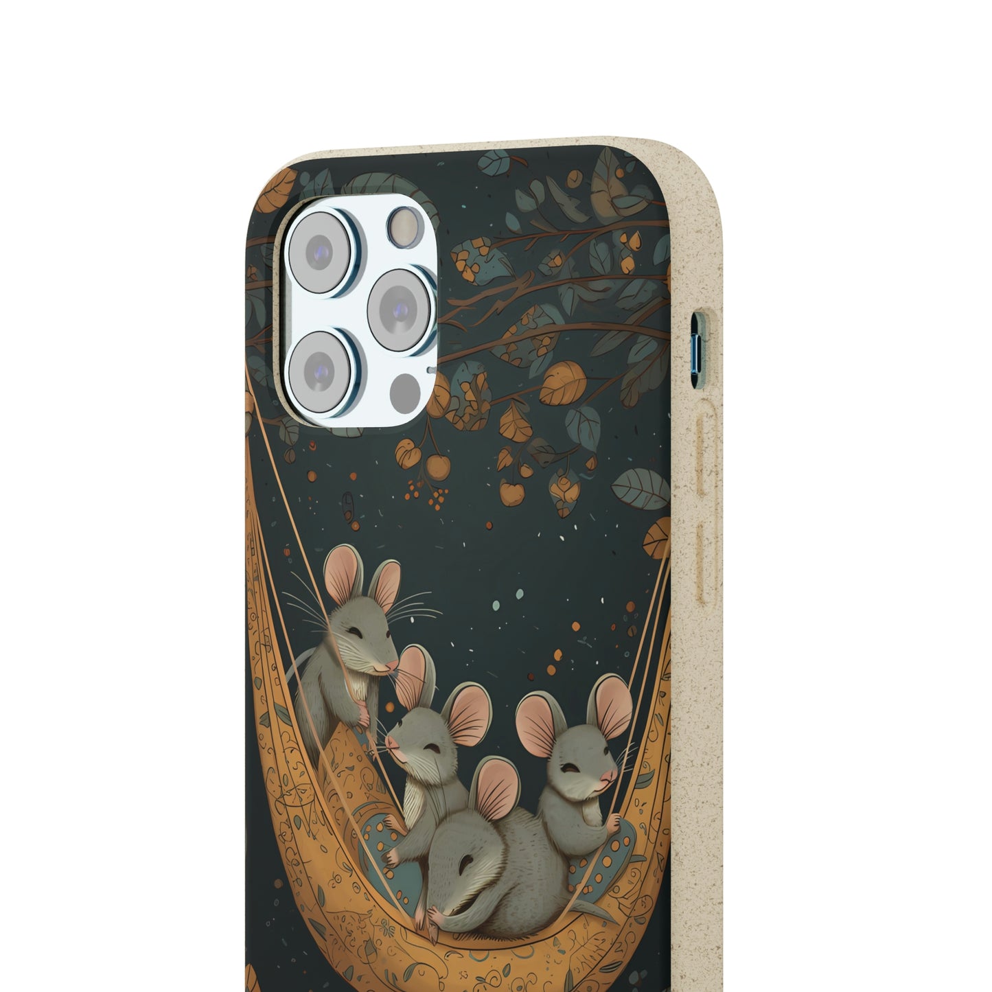 Cottagecore Field Mice in a Hammock | Biodegradable iPhone Case