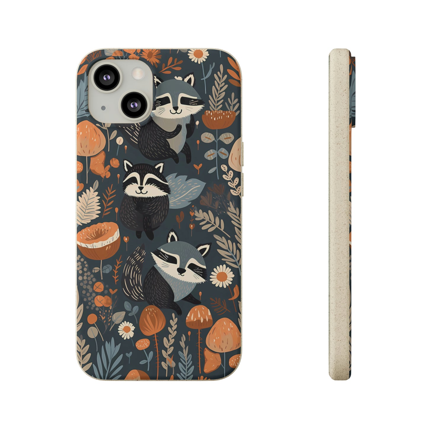 Raccoons and Plants | Biodegradable iPhone Case