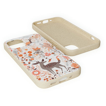 Cottagecore Field with Deer | Biodegradable iPhone Case