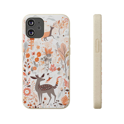 Cottagecore Field with Deer | Biodegradable iPhone Case