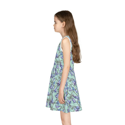 Cottagecore Bluebells | Girls' Sleeveless Sundress