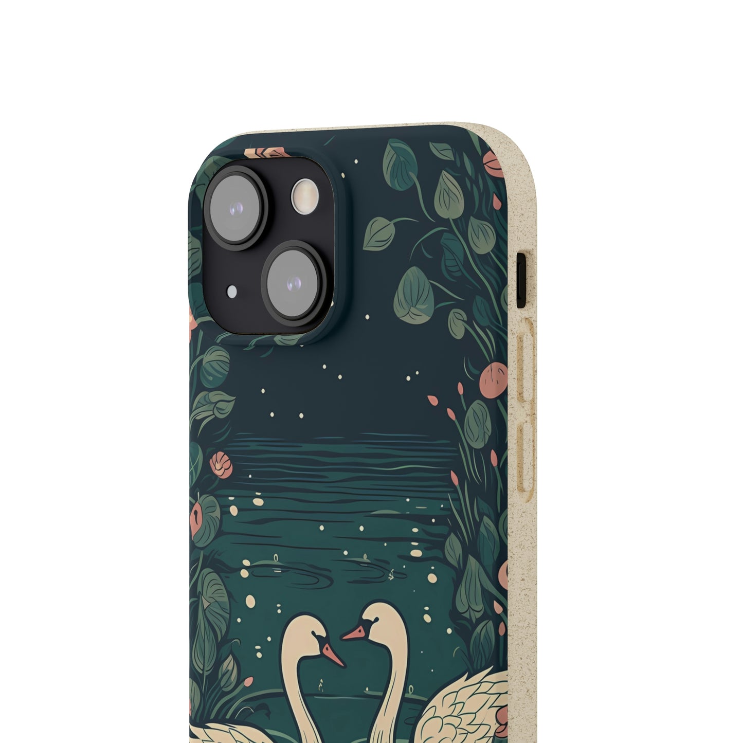 Romantic Swans on a Pond | Biodegradable iPhone Case