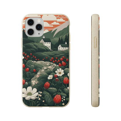 Strawberry Field | Biodegradable iPhone Case