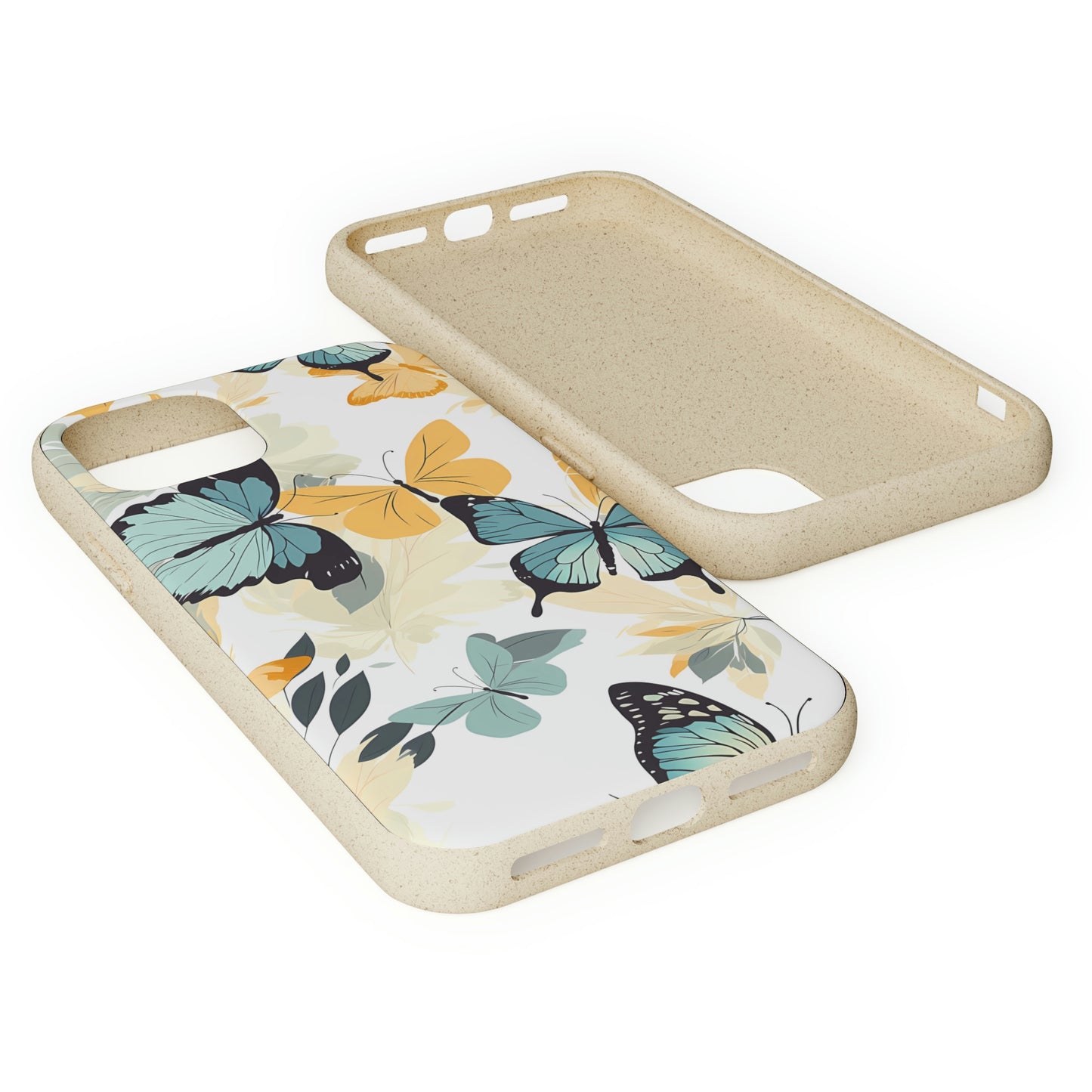 Blue and Yellow Butterflies | Biodegradable iPhone Case