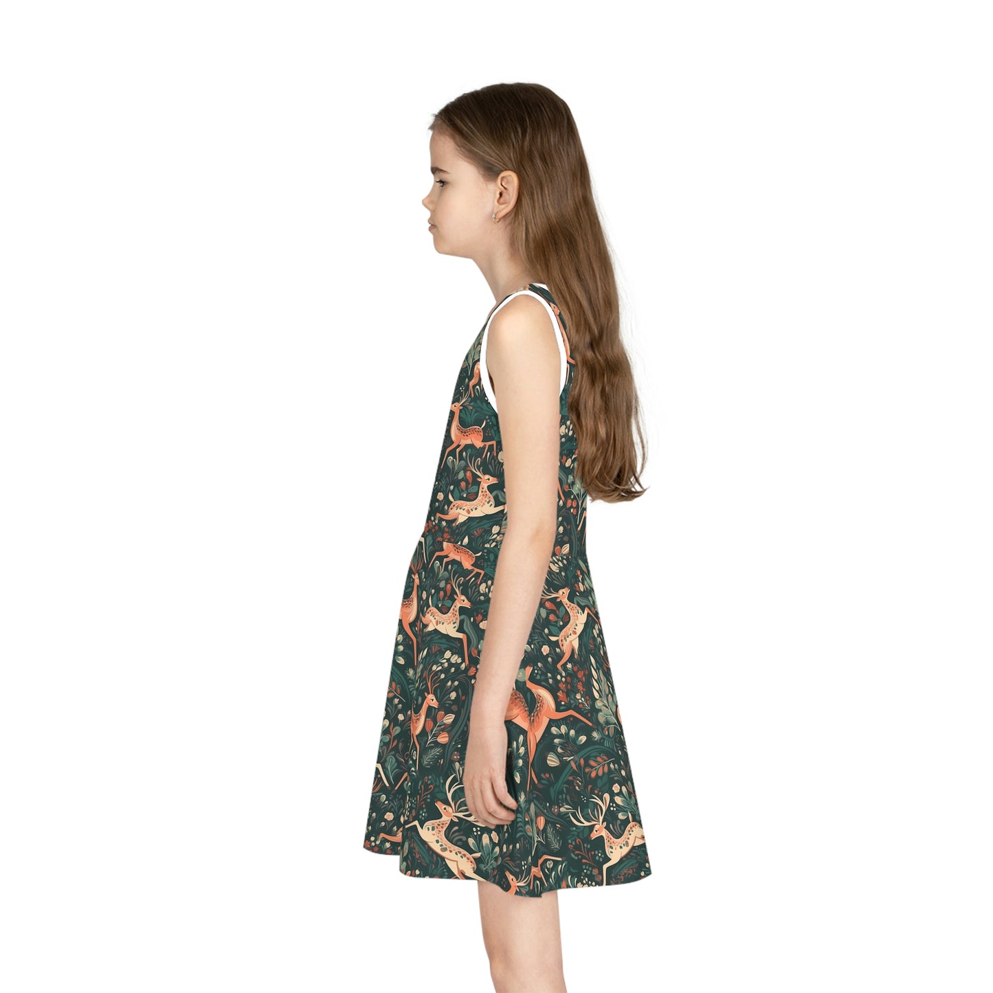 Enchanting Deer | Girls' Sleeveless Sundress