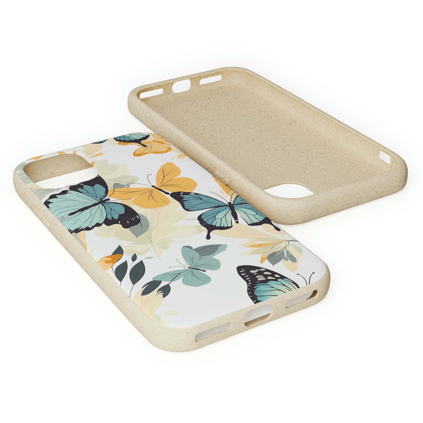 Blue and Yellow Butterflies | Biodegradable iPhone Case