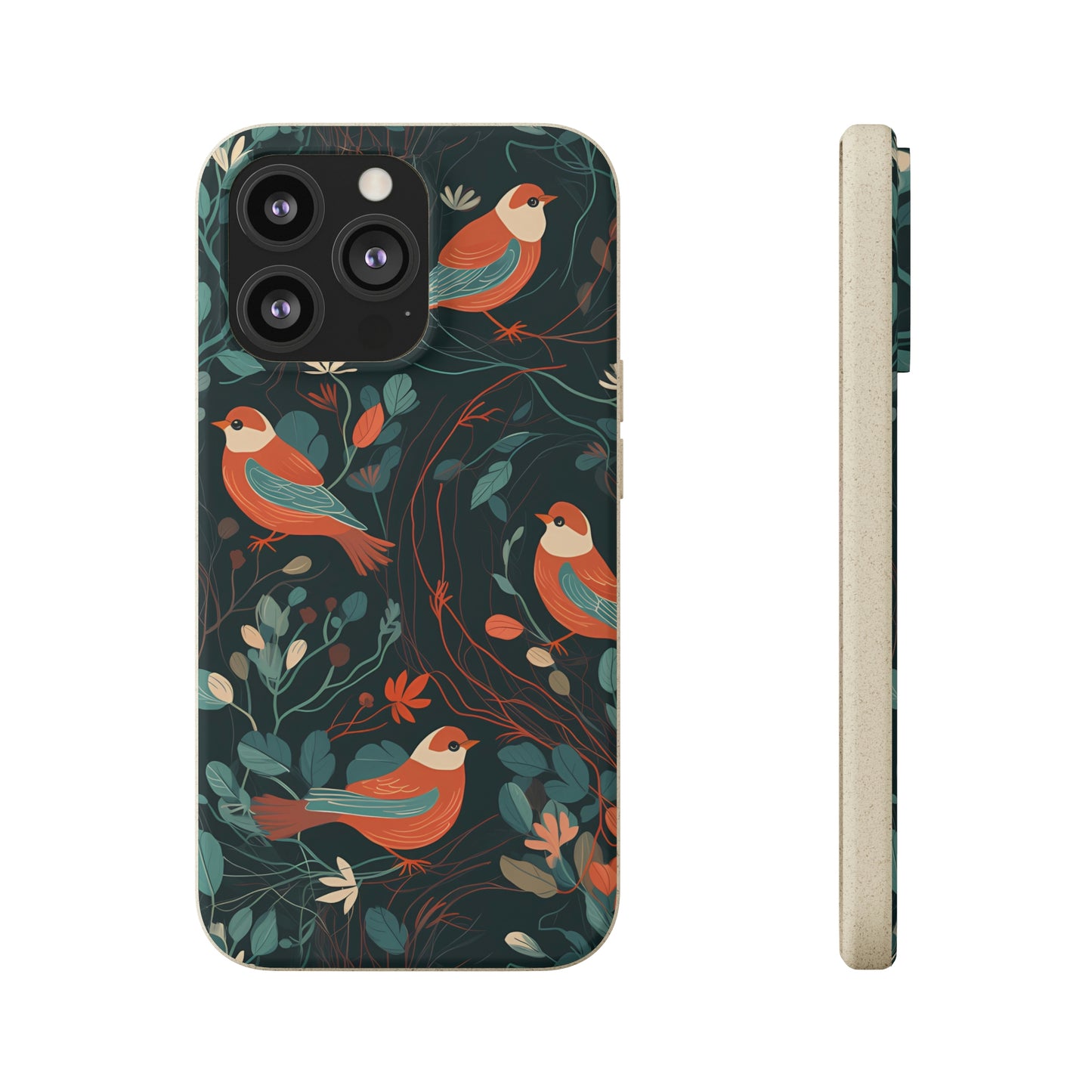 Whimsical Red-Breasted Robins | Biodegradable iPhone Case